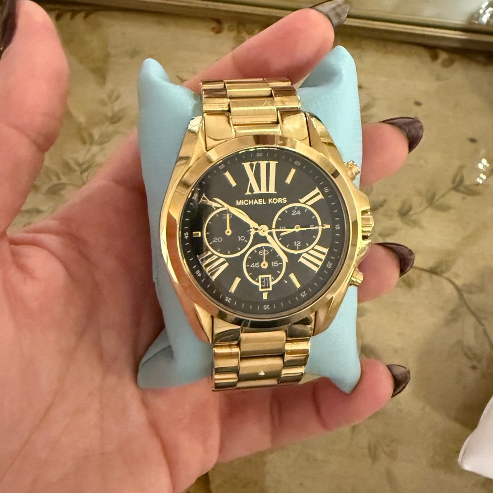 Michael Kors Gold and Black Chronograph Watch
